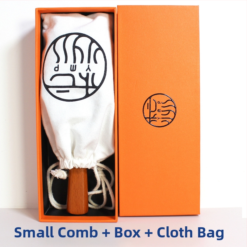 Pieptene din lemn de fag cu pernă de aer, același model ca Aifanda, în cutie cadou, gravură pentru ziua de naștere