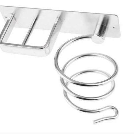 Saint Rejia 9441 Ράφι-στήριγμα σεσουάρ μαλλιών από κράγμα αλουμινίου, Ανόδιο οξείδωση φινίρισμα, Εγκατάσταση χωρίς τρύπες, Μέγιστο φορτίο 5,0 kg