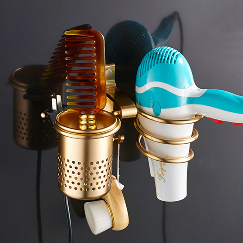 Saint Rejia 9441 Ράφι-στήριγμα σεσουάρ μαλλιών από κράγμα αλουμινίου, Ανόδιο οξείδωση φινίρισμα, Εγκατάσταση χωρίς τρύπες, Μέγιστο φορτίο 5,0 kg