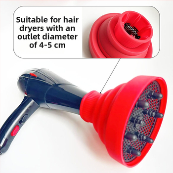 Higashimoto στεγνωτήρας μαλλιών με σιλικόνη υψηλής θερμοκρασίας и τηλεσκοπικό κάλυμμα για μπούκλες και στιλ, 160 g