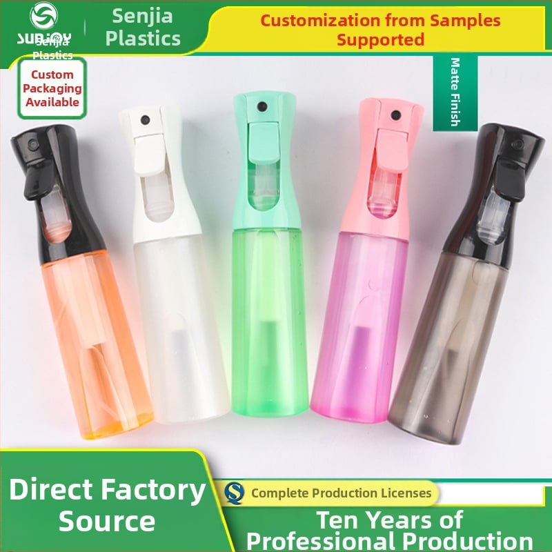 Sticlă spray cu suprafață mată, material PET, imprimare prin serigrafie, origine Zhejiang, marcă Senjia Plastic Industry, fără personalizare