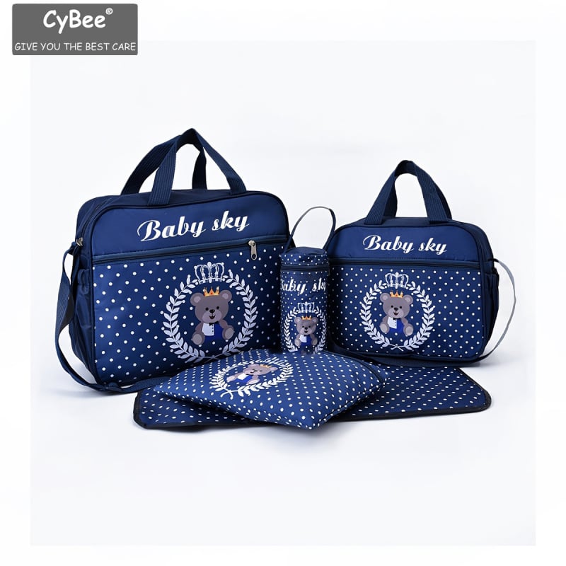 Τσάντα για μαμά και μωρό CyBee – Πολυλειτουργική τσάντα ώμου για πάνες, Πολυεστέρας, Μέγιστο φορτίο 20 kg