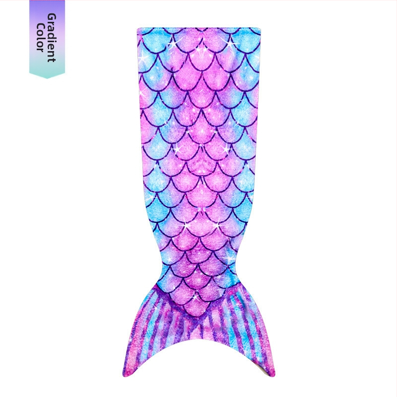 Sellőfarok pléd - puha, bőrbarát, meleg; poliészter anyag, 300 g, tavasz és ősz, geometriai mintázat, gyermekek és felnőttek részére