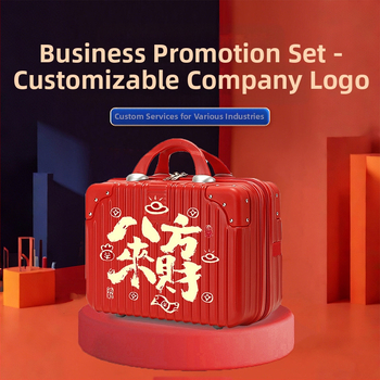 Куфар за пътуване с козметична чанта, ABS материал; отваряне с цип; универсални колела; водоустойчив и ултралек; обикновен комбиниран замък