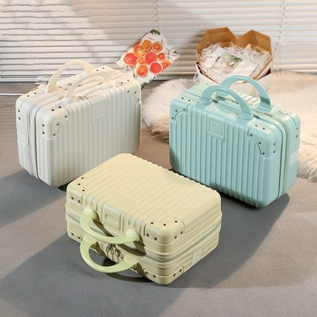 Βαλίτσα αποσκευών για ταξίδια με νεσεσέρ καλλυντικών, ABS υλικό; άνοιγμα με φερμουάρ; ροδάκια 360° περιστροφής; αδιάβροχη και εξαιρετικά ελαφριά; κλειδαριά συνδυασμού