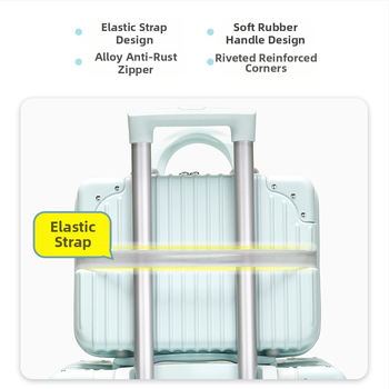 Βαλίτσα αποσκευών για ταξίδια με νεσεσέρ καλλυντικών, ABS υλικό; άνοιγμα με φερμουάρ; ροδάκια 360° περιστροφής; αδιάβροχη και εξαιρετικά ελαφριά; κλειδαριά συνδυασμού