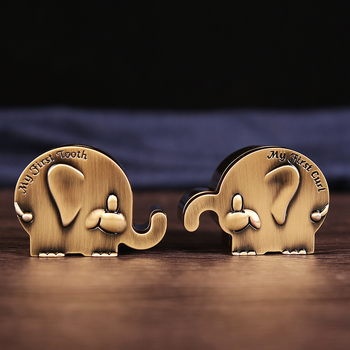 Κουτί αποθήκευσης νεογνικών δοντιών από κράμα ψευδάργύρου – μεταλλικό, blister συσκευασία, για ηλικίες 7–14