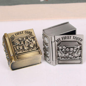 Κουτί αποθήκευσης νεογνικών δοντιών από κράμα ψευδάργύρου – μεταλλικό, blister συσκευασία, για ηλικίες 7–14