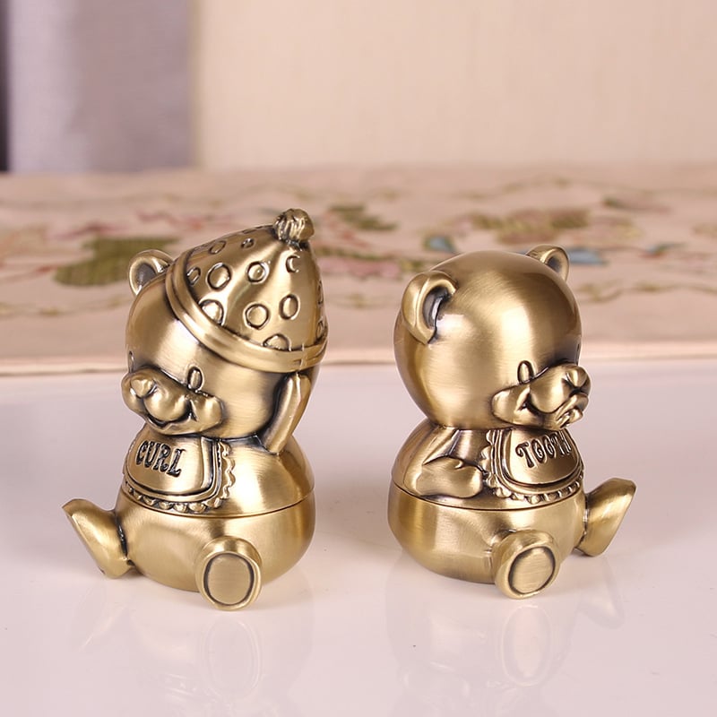 Κουτί αποθήκευσης νεογνικών δοντιών από κράμα ψευδάργύρου – μεταλλικό, blister συσκευασία, για ηλικίες 7–14