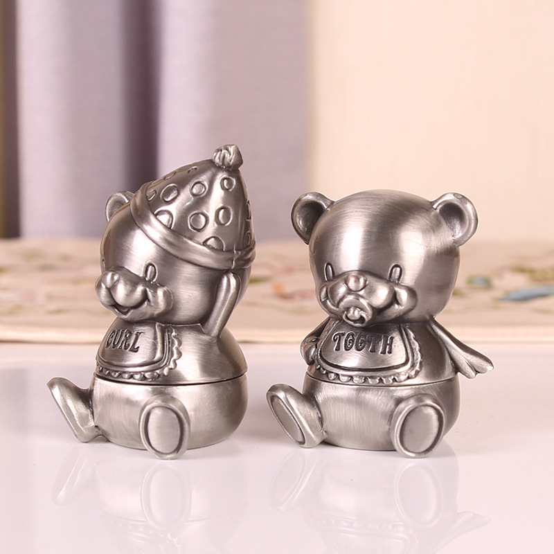 Κουτί αποθήκευσης νεογνικών δοντιών από κράμα ψευδάργύρου – μεταλλικό, blister συσκευασία, για ηλικίες 7–14