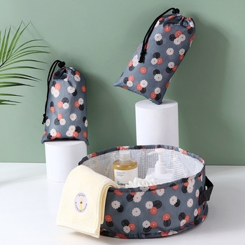 Vas pliabil portabil pentru picioare, pentru călătorii — PVC, design pliabil, pentru adulți