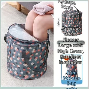 Φορητός αναδιπλούμενος λεκάνη ποδιών για ταξίδια — PVC, αναδιπλούμενος σχεδιασμός, κατάλληλο για ενήλικες