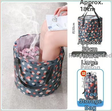 Vas pliabil portabil pentru picioare, pentru călătorii — PVC, design pliabil, pentru adulți