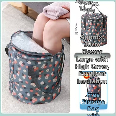 Портативен сгъваем басейн за крака за пътуване — PVC, за потапяне на крака, за възрастни