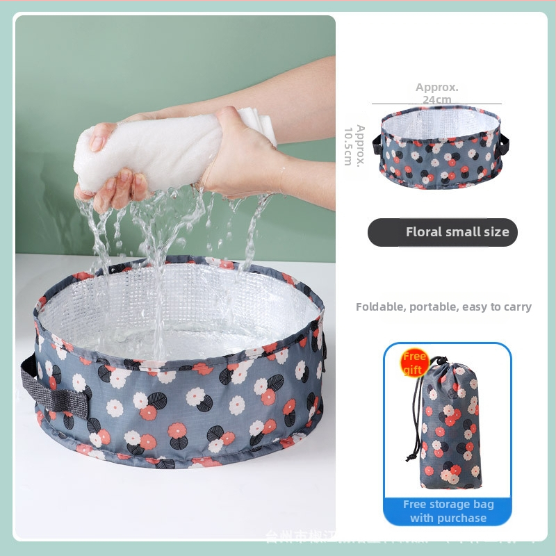 Vas pliabil portabil pentru picioare, pentru călătorii — PVC, design pliabil, pentru adulți