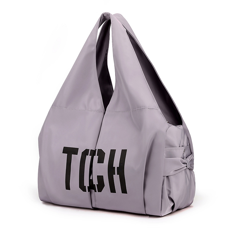 Ženska nylon tote torba sa zatvaračem, vodoravni kvadratni oblik, džep sa zatvaračem, dvostruke ručke