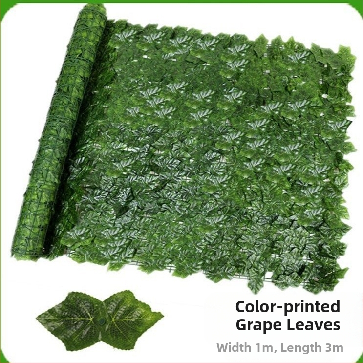 Mű falevél panel a falak és a mennyezet dekorálásához; ideális esküvők, kültéri terek és fotórekvizítumok számára — anyagok: műanyag, selyemvirágok, poliészter szövet; technikák: reliefes nyomás és szitanyomás.