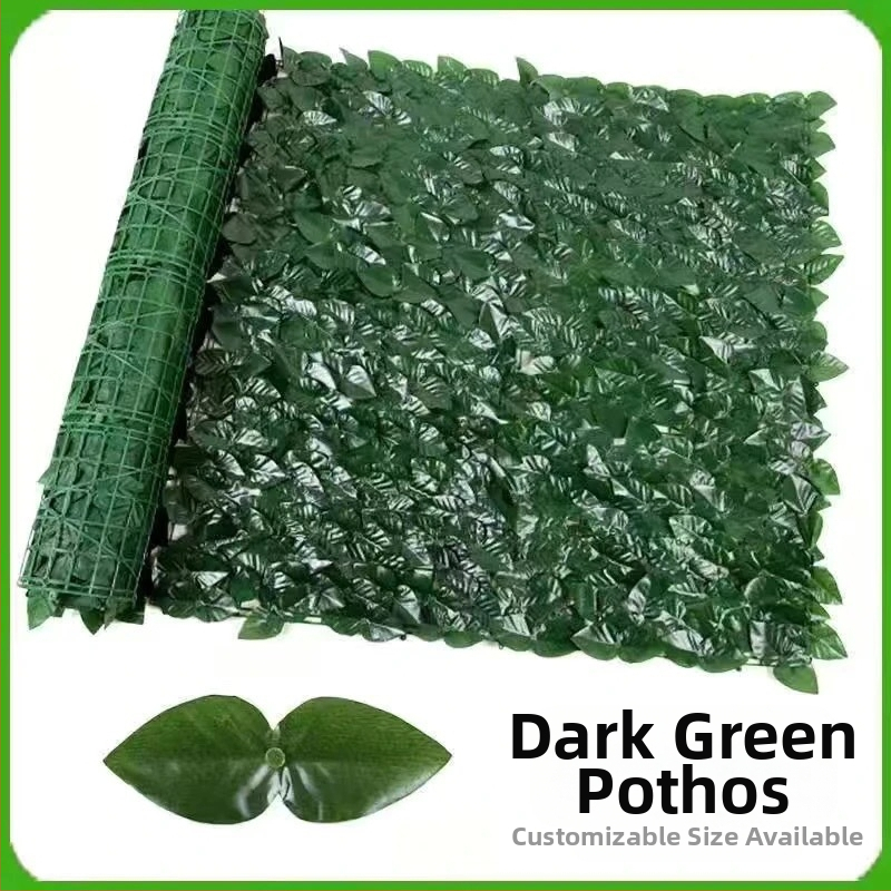 Mű falevél panel a falak és a mennyezet dekorálásához; ideális esküvők, kültéri terek és fotórekvizítumok számára — anyagok: műanyag, selyemvirágok, poliészter szövet; technikák: reliefes nyomás és szitanyomás.