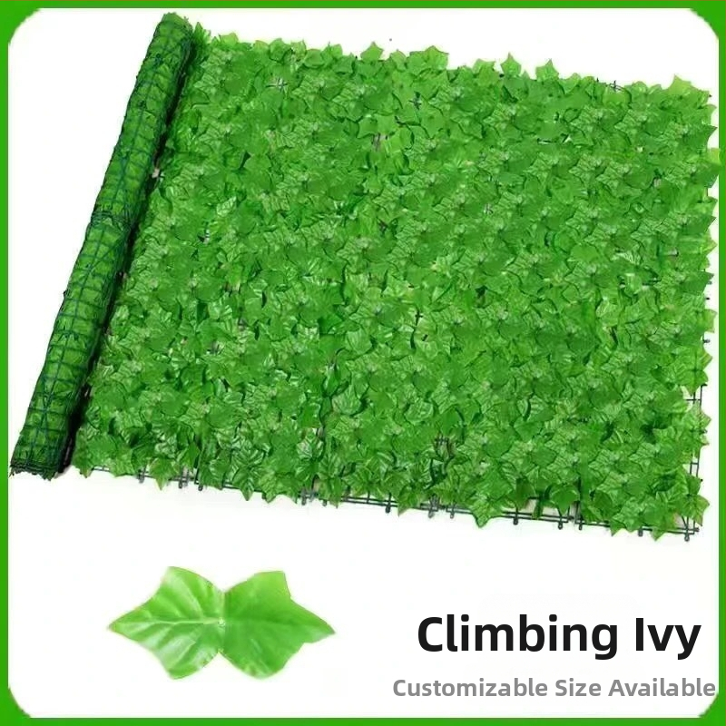 Mű falevél panel a falak és a mennyezet dekorálásához; ideális esküvők, kültéri terek és fotórekvizítumok számára — anyagok: műanyag, selyemvirágok, poliészter szövet; technikák: reliefes nyomás és szitanyomás.