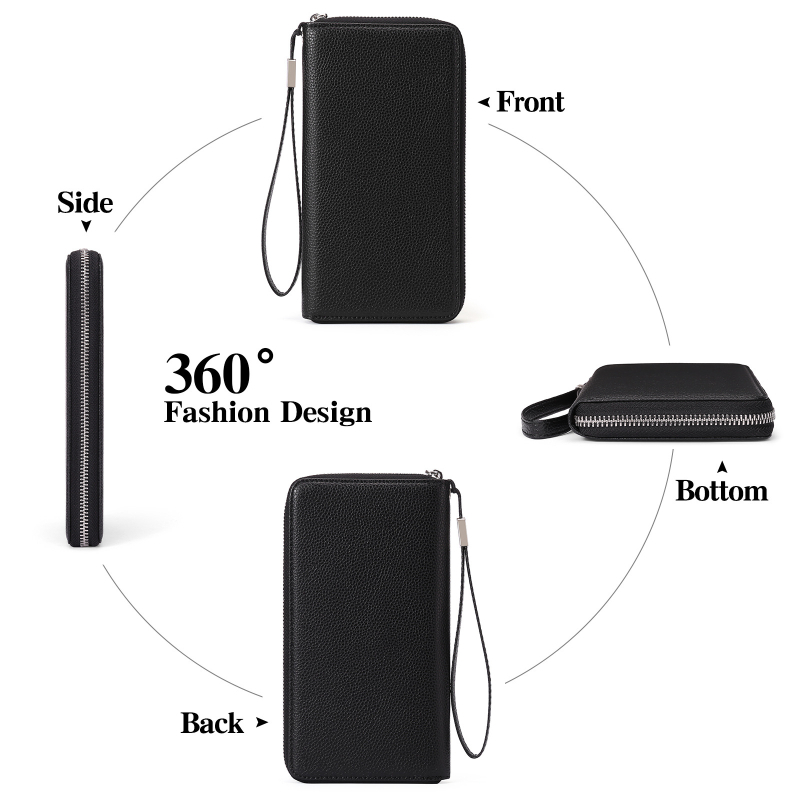 PU ženski novčanik - veliki kapacitet, urbani minimalistički stil, poliester podstava, zaštita od krađe