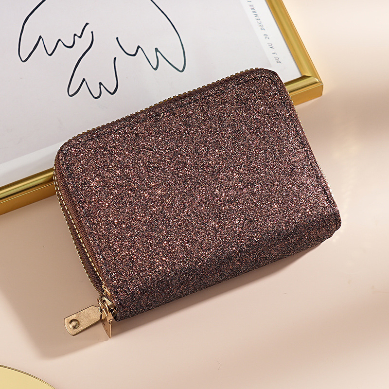 Naiste kaarditasku akordionistiil, topelt tõmblukk, mitu kaardisalvet, PU materjal, sünteetilise naha vooder, linnaline lihtne stiil