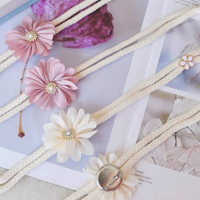 Guanrui lina ziedu aizkaru siksnas ar regulējamu uzglabāšanas auklu, minimālistiskais stils