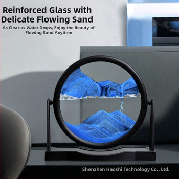 Γυάλινο έργο τέχνης με ροή άμμου για σαλόνι, 3D δυναμικό σχέδιο σε γεωμετρικό στυλ (Υλικό: Γυαλί; Διαδικασία κατασκευής: Λείανση; Επιφάνεια: Γυάλισμα; Κρεμαστό: Διακοσμητικό; Στυλ: Γεωμετρία)