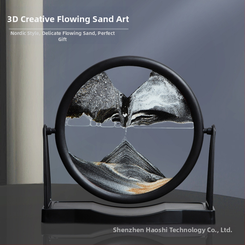 Stikla smilšu gleznas dzīvojamai istabai, 3D dinamisks smilšu gleznojums ar ģeometrisku dizainu (Materiāls: Stikls; Ražošanas process: Slīpēšana; Pārklājums: Pulēšana; Pakarināšanas forma: Ornament; Stils: Geometrija)