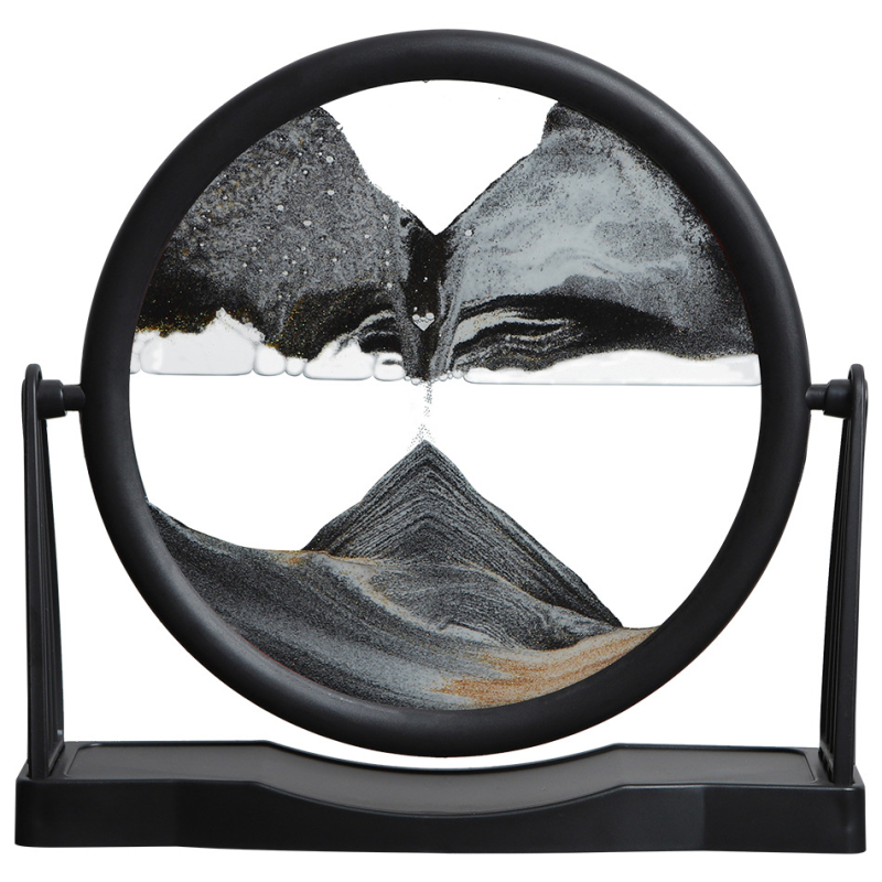 Nappali dísz homokfestés: 3D dinamikus homokfestő művészeti alkotás geometriai dizájnnal (Anyag: Üveg; Gyártási folyamat: Csiszolás; Felület: Polírozás; Függő forma: Dísz; Stílus: Geometria)