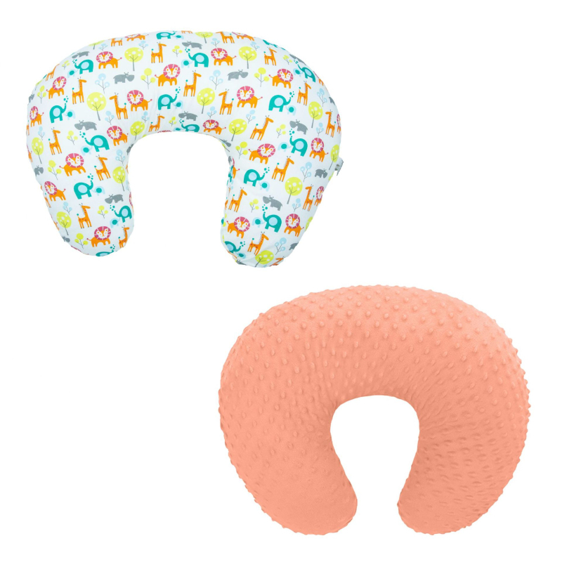 Perna U pentru alăptare a bebelușului, nucleu din bumbac, umplutură poliester, înălțime 15,1–20 cm, greutate 0,55–1,0 kg, imprimeu velur Doudou