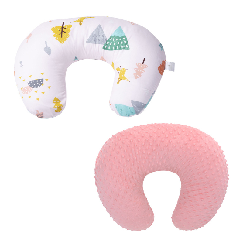 Perna U pentru alăptare a bebelușului, nucleu din bumbac, umplutură poliester, înălțime 15,1–20 cm, greutate 0,55–1,0 kg, imprimeu velur Doudou