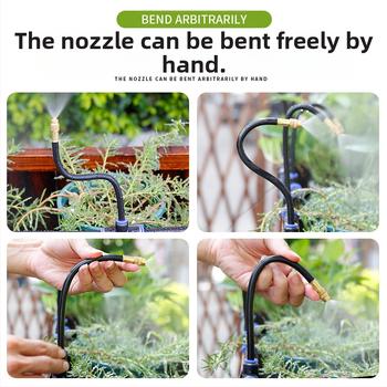 Μικρο-ψεκαστικό σύστημα ποτίσματος με ρυθμιζόμενη γωνία, 360° ακροφύσιο, γρήγορη εγκατάσταση με βύσμα, αυτόματος ψεκαστήρας για οικιακή κηπουρική