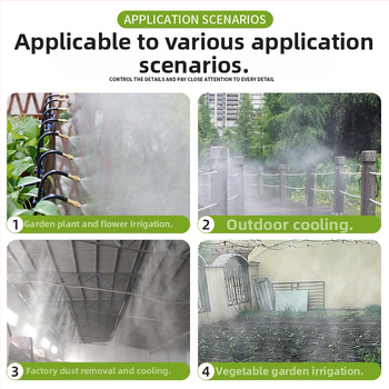 Μικρο-ψεκαστικό σύστημα ποτίσματος με ρυθμιζόμενη γωνία, 360° ακροφύσιο, γρήγορη εγκατάσταση με βύσμα, αυτόματος ψεκαστήρας για οικιακή κηπουρική