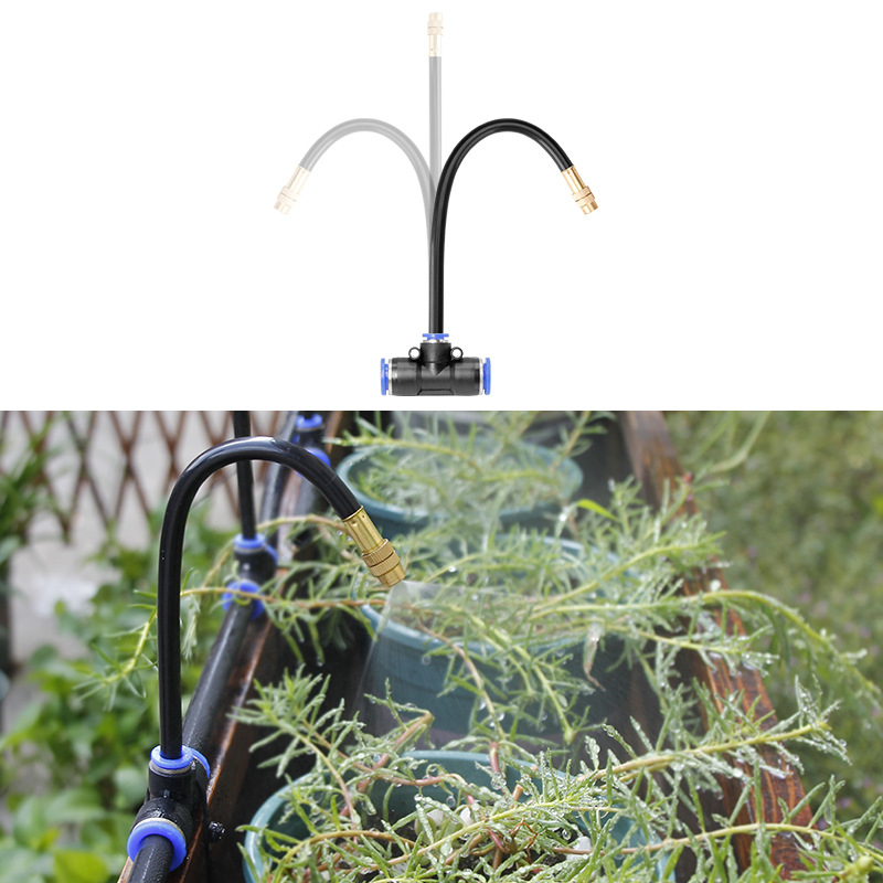 Микроспрей поливна дюза с регулируем ъгъл, 360° универсална дюза, бърза щепселна инсталация, автоматичен пръсквач за домашна градина