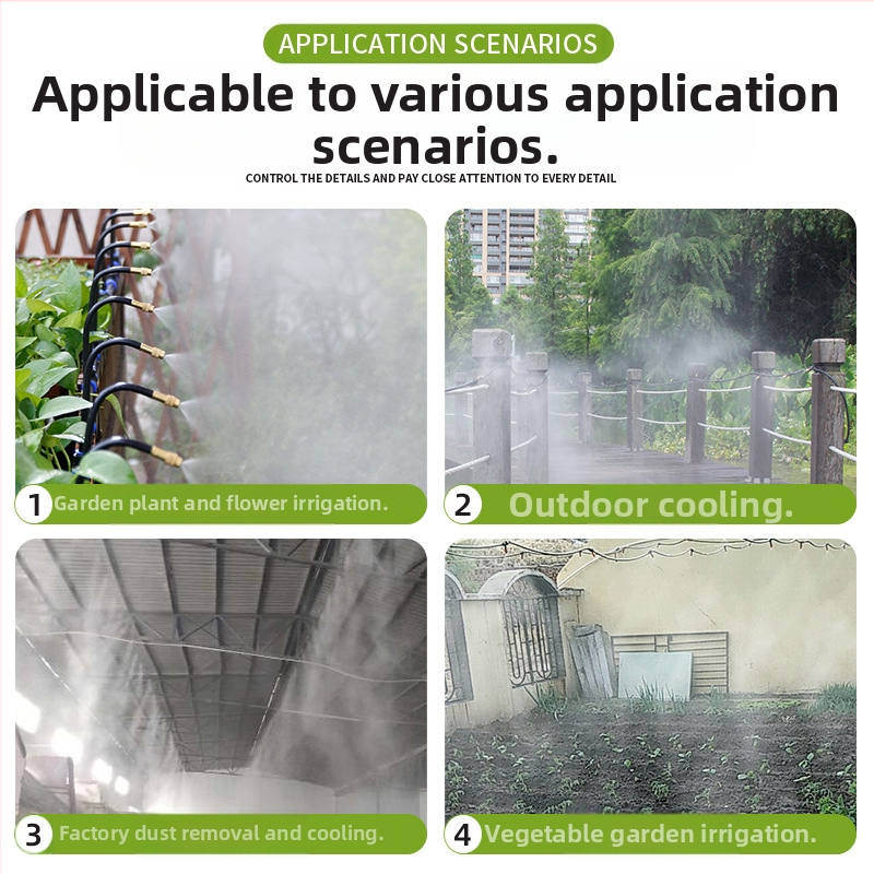 Микроспрей поливна дюза с регулируем ъгъл, 360° универсална дюза, бърза щепселна инсталация, автоматичен пръсквач за домашна градина