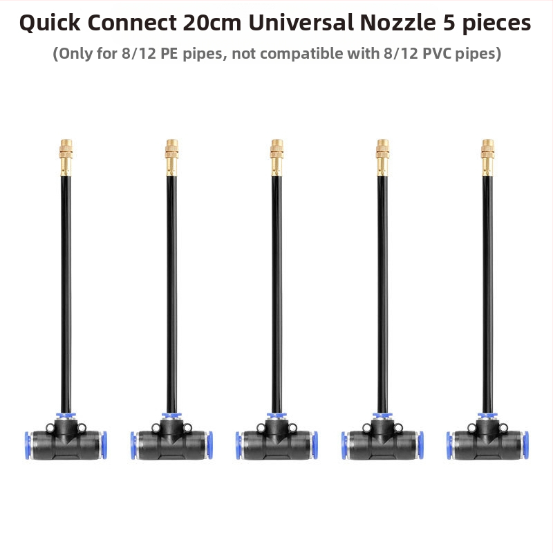 Mikro-raspršiva serija za navodnjavanje s podesivim kutem, 360° univerzalna mlaznica, brza instalacija plug-in, automatski raspršivač za kućnu baštu