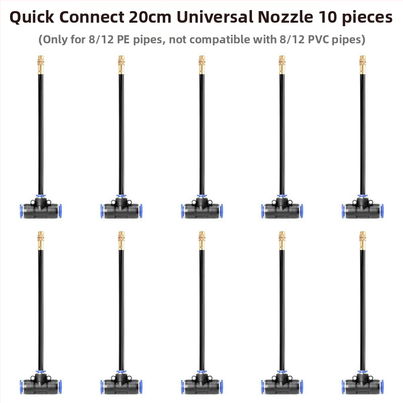 Mikro-raspršiva serija za navodnjavanje s podesivim kutem, 360° univerzalna mlaznica, brza instalacija plug-in, automatski raspršivač za kućnu baštu