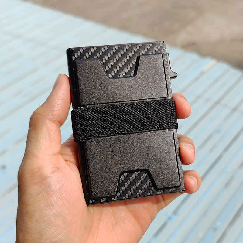 Metallist kaarditasku, alumiiniumist sulam, laiendatava salvestusruumiga, meeste jaoks, igapäevaseks kasutamiseks