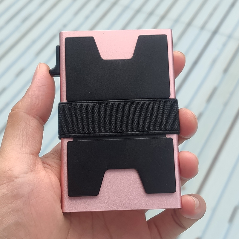 Metallist kaarditasku, alumiiniumist sulam, laiendatava salvestusruumiga, meeste jaoks, igapäevaseks kasutamiseks