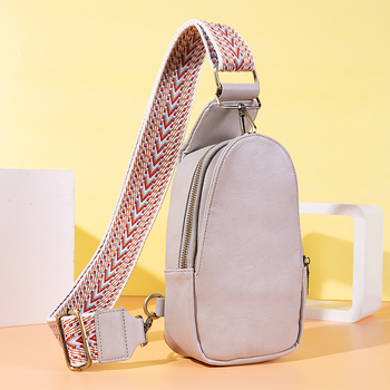 PU дамска чанта за кръст и талия, ретро бохемски стил, цип за затваряне, пролет 2023, за ежедневна употреба