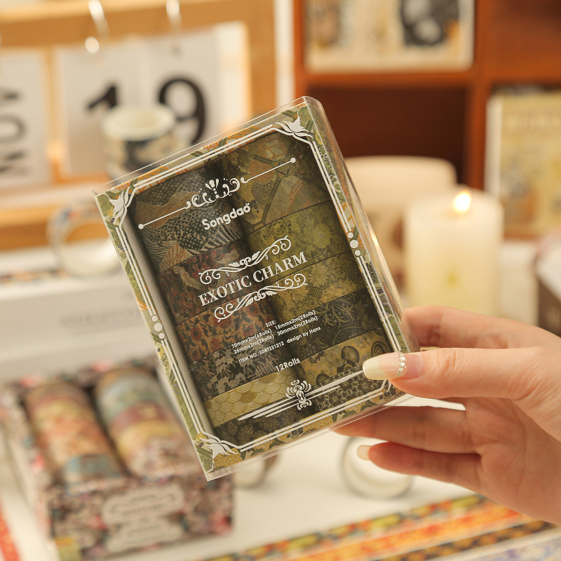 Kyoto Yanyun серия дневникова ващи лента и стикери, персонализируема, субстрат: ващи хартия, дебелина 0.02, обща употреба