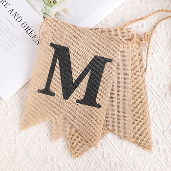 Σημαία με ουρά πεταλούδας για πάρτι, Hyhpsyj, ύφασμα κάνναβης, χωρίς κοντάρι, συσκευασία Opp bag, κατάλληλη για γενέθλια, πρόταση γάμου, αρραβώνα