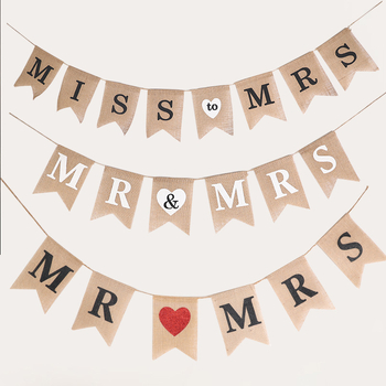 Σημαία με ουρά πεταλούδας για πάρτι, Hyhpsyj, ύφασμα κάνναβης, χωρίς κοντάρι, συσκευασία Opp bag, κατάλληλη για γενέθλια, πρόταση γάμου, αρραβώνα