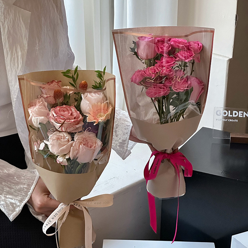 Puokščių įpakavimo maišelis iš kraft popieriaus ir plastiko; išorinė pakuotė; rankų darbo gaminys; kilmė Zhejiang, Kinija