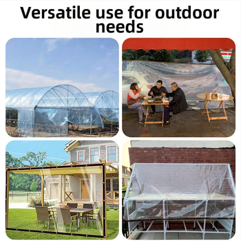 Διαφανές ενισχυμένο PVC πανί βροχής για οικιακά λουλούδια, με μόνωση, σκίαση και προστασία από τη σκόνη για μπαλκόνι