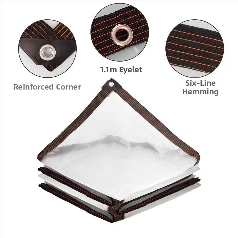 Áttetsző megerősített PVC esővédő fólia beltéri virágokhoz, hőszigetelés, árnyékolás és porvédelem a balkonra