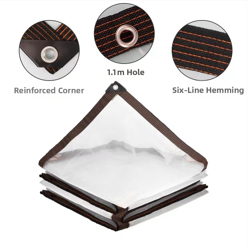 Áttetsző megerősített PVC esővédő fólia beltéri virágokhoz, hőszigetelés, árnyékolás és porvédelem a balkonra