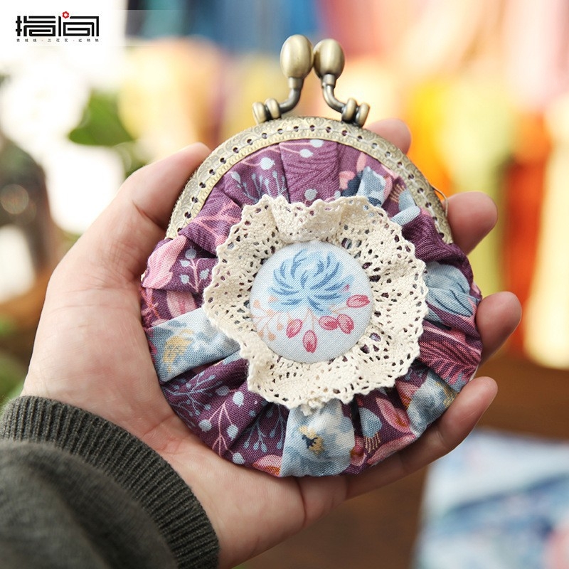 Set križnog šava: pastoralni stil, motivi cvijeće/trava/lišće na pamuk-lanom platnu