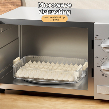 Κουτί αποθήκευσης dumplings – φορητό, κενοσφραγισμένο, πολλαπλών επιπέδων, φιλικό προς τα τρόφιμα πλαστικό, κατάψυξη