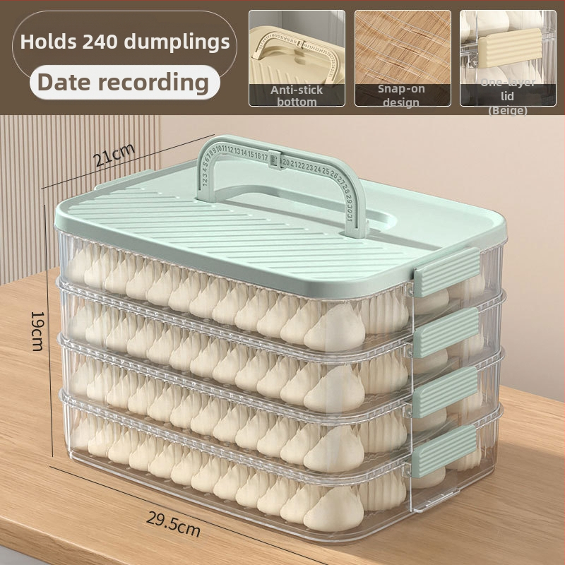 Dumplings hoiukarp – kaasaskantav, vaakumiga suletav, mitmepiireline, toidukvaliteediga plastik, sügavkülmasalvestuseks